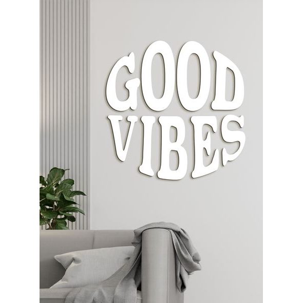 Drevený nápis "GOOD VIBES"