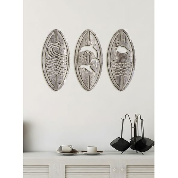 Třídílná nástěnná dekorace SEA