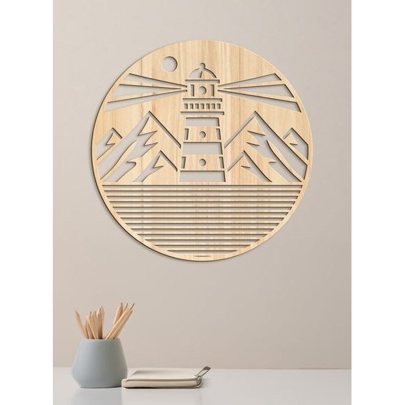 Dřevěný nástěnný obraz MAJÁK