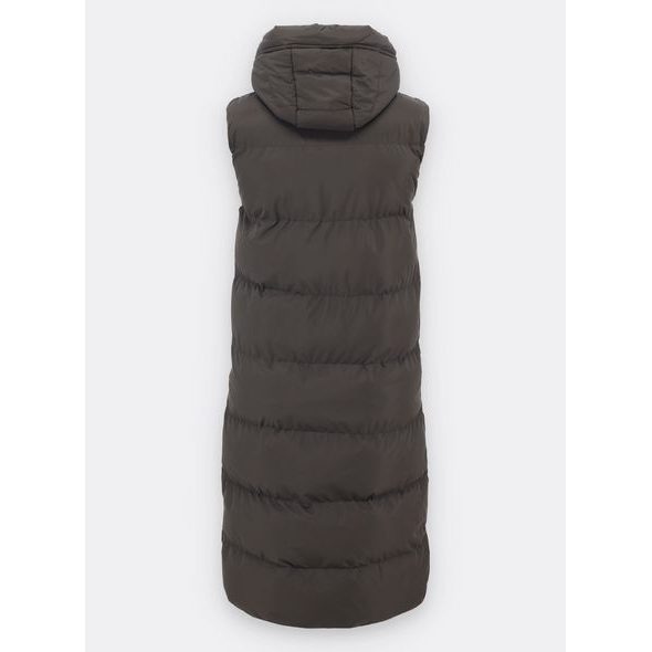 Dámská vesta s kapucí tmavě zelená