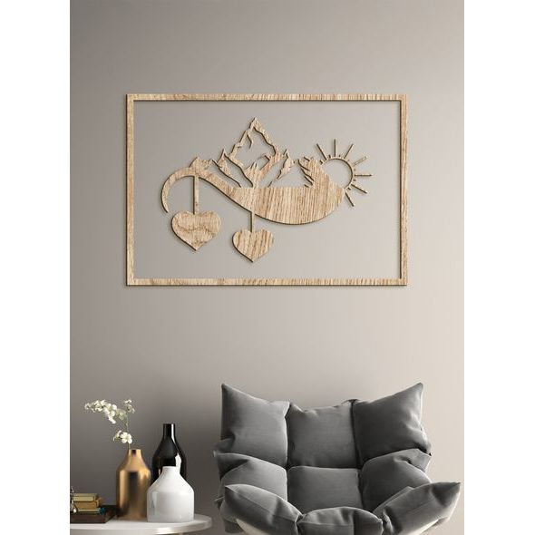 Dřevěný nástěnný obraz Západ slunce