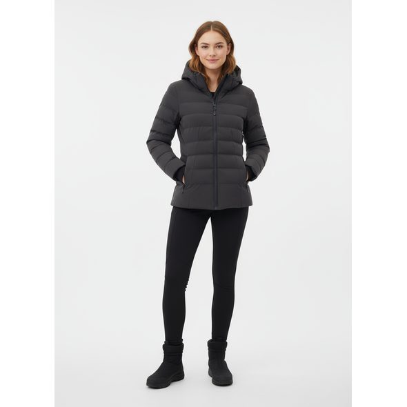 DÁMSKÁ PROŠÍVANÁ BUNDA TMAVĚ ZELENÁ