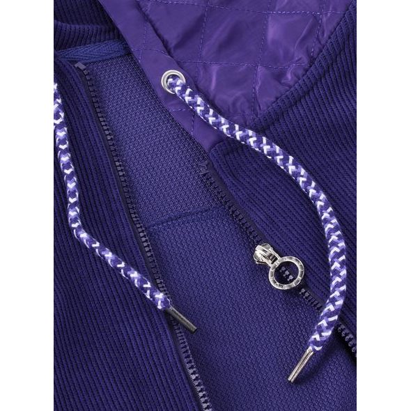 Dámska voľná mikina s kapucňou fialová