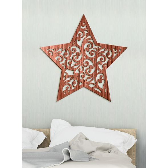 Dřevěná dekorace Hvězda Orientu