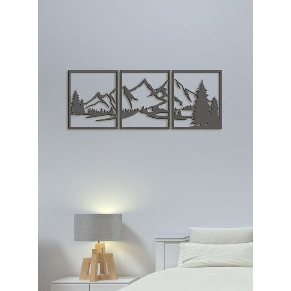 Trojdielny obraz na stenu Hory