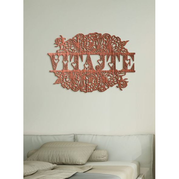 Drevený nápis "VITAJTE"