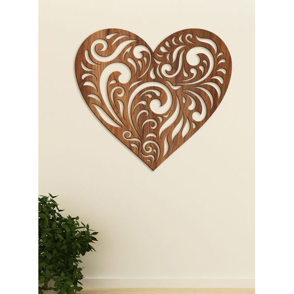 Dřevěný nástěnný obraz Srdce SPIRIT