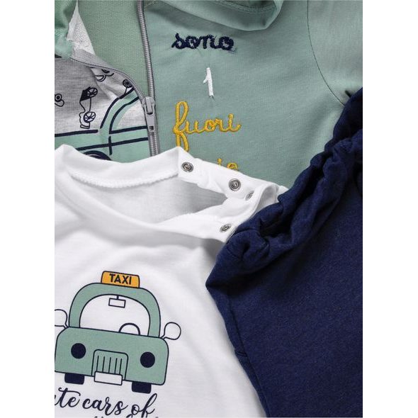 Dojčenská tepláková súprava TAXI mentolová