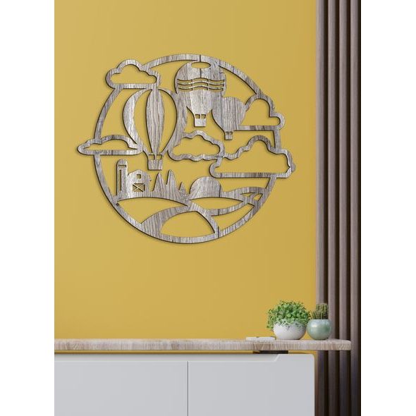 Dřevěný nástěnný obraz Balon Flight