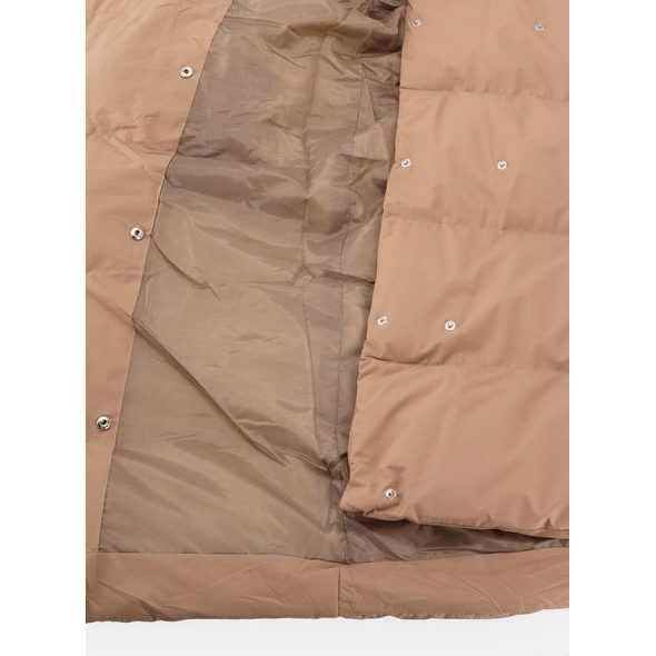 Dámská zimní bunda s páskem camel