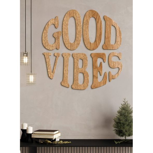 Drevený nápis "GOOD VIBES"