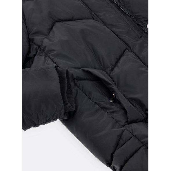 Dámská krátká prošívaná bunda černá