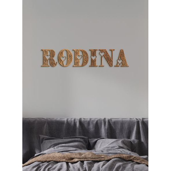 Drevený nápis RODINA