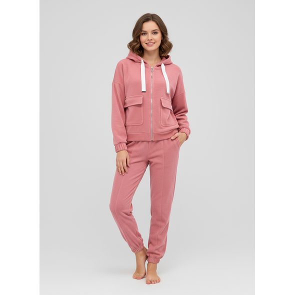 DÁMSKÉ ŽEBROVANÉ TEPLÁKY RŮŽOVÉ