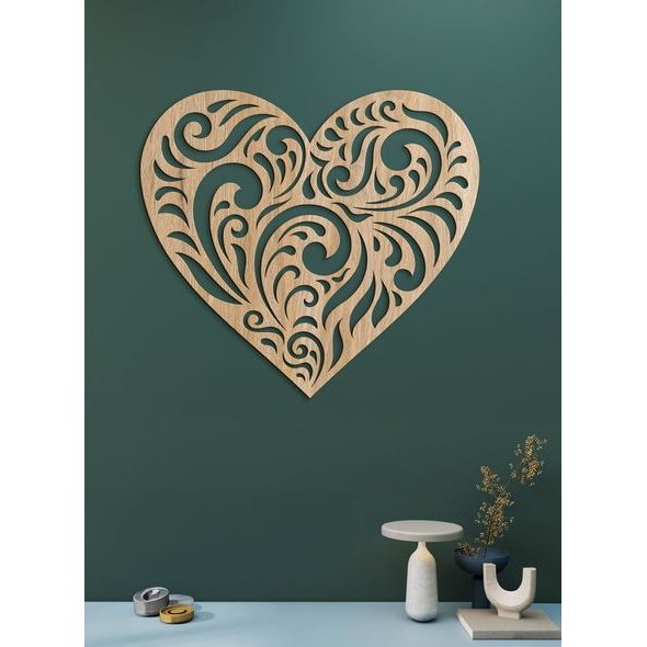Dřevěný nástěnný obraz Srdce SPIRIT