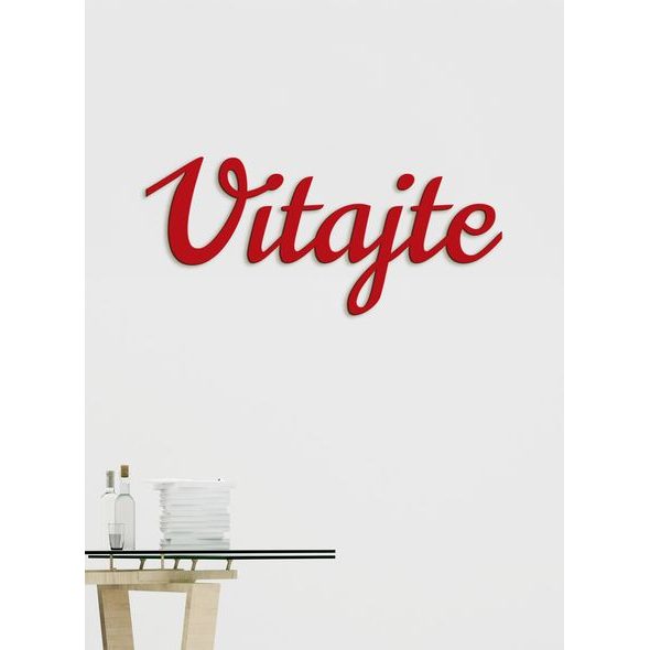 Drevený nápis "Vitajte"