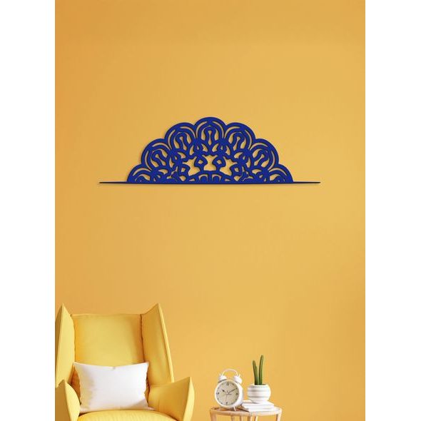 Dřevěná mandala půlkruh FLORA