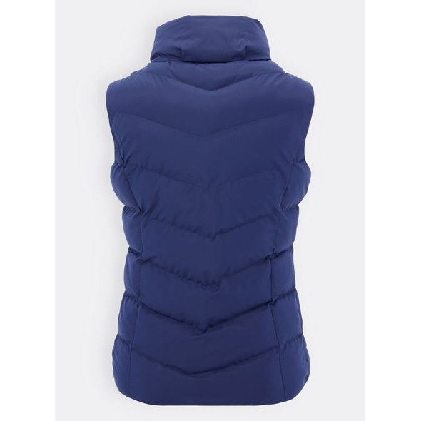 Dámska krátka prešívaná vesta tmavomodrá