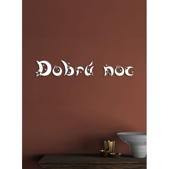 Drevený nápis "Dobrú noc"