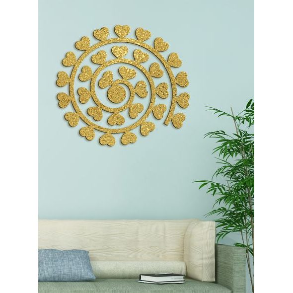 Dřevěný nástěnný obraz Spirála srdcí