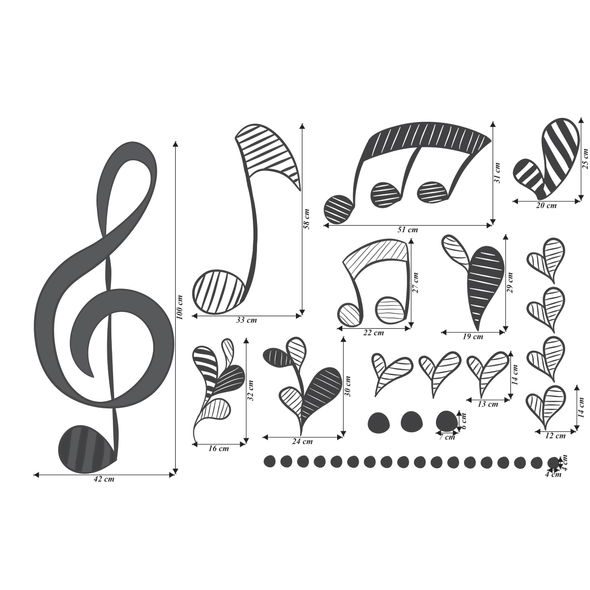 Husľový kľúč s notami