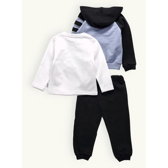 Detská športová tepláková súprava modro-čierna