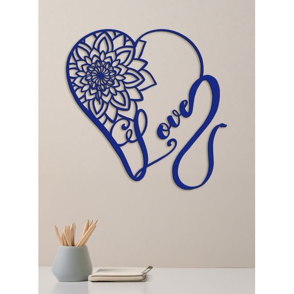 Dřevěný obrázek srdce - LOVE