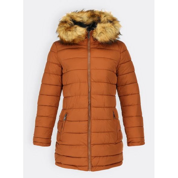 Dámska obojstranná zimná bunda čierno-hnedá