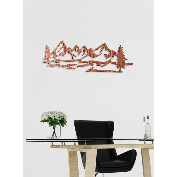 Dřevěný obraz Silueta hor