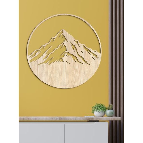 Dřevěný obraz Horská majestátnost