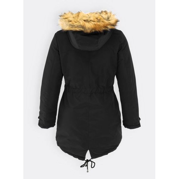 Dámská oboustranná zimní bunda černo-černá