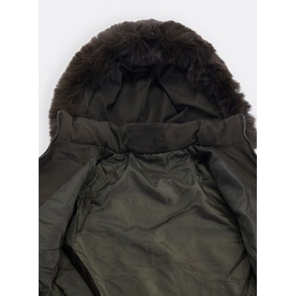 Dámská prošívaná bunda tmavě zelená