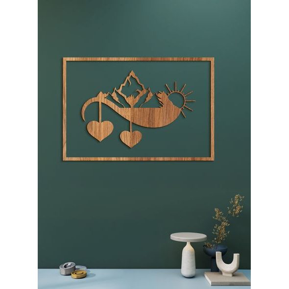 Dřevěný nástěnný obraz Západ slunce