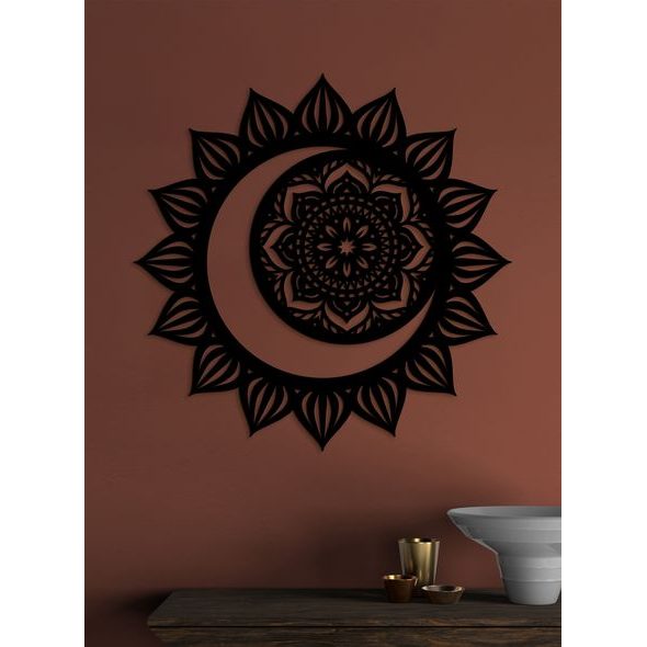 Drevene mandala MOON