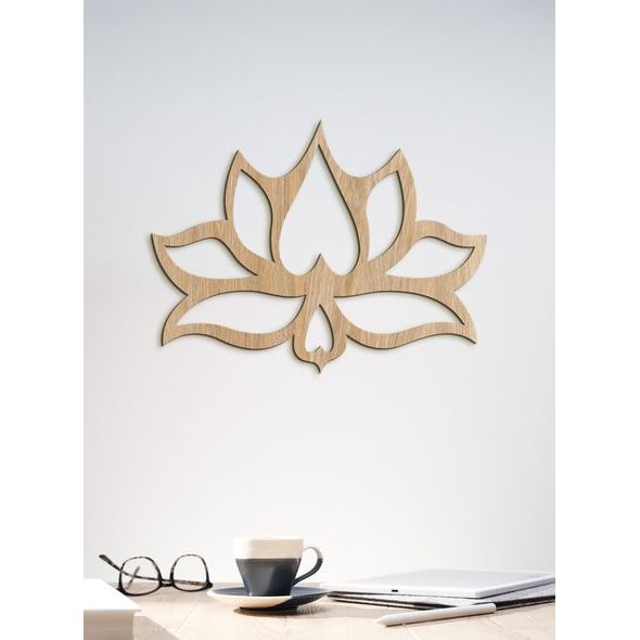 Dřevěný nástěnný obraz Flower LOTOS
