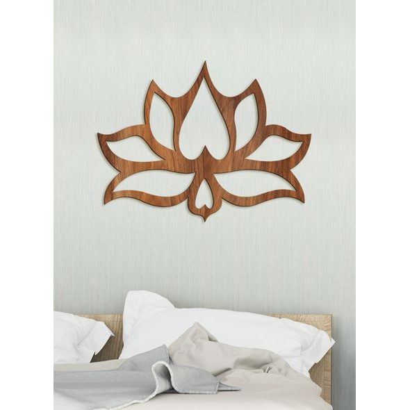 Dřevěný nástěnný obraz Flower LOTOS