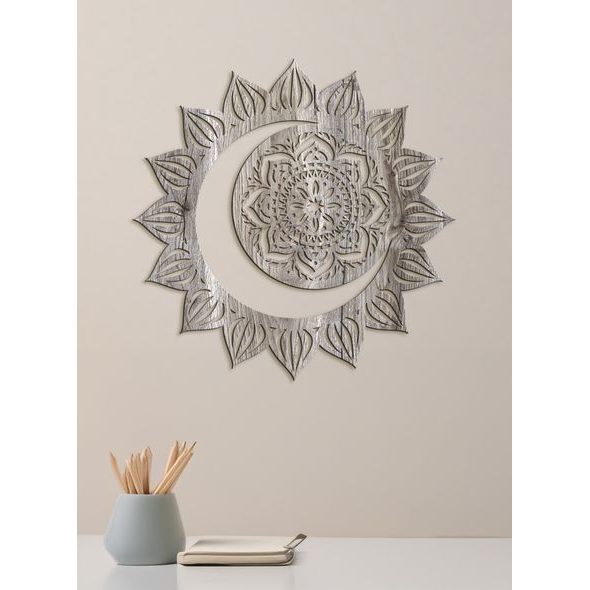 Drevene mandala MOON