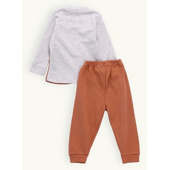 Detská tepláková súprava MACO HOROLEZEC hnedo-sivá