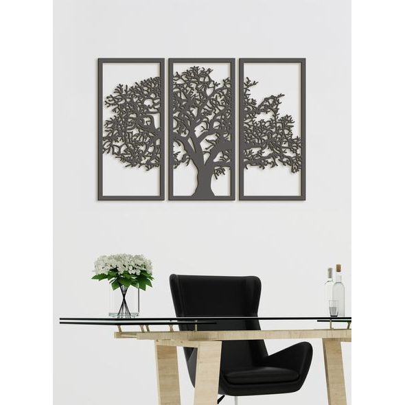 Třídílná nástěnná malba strom života