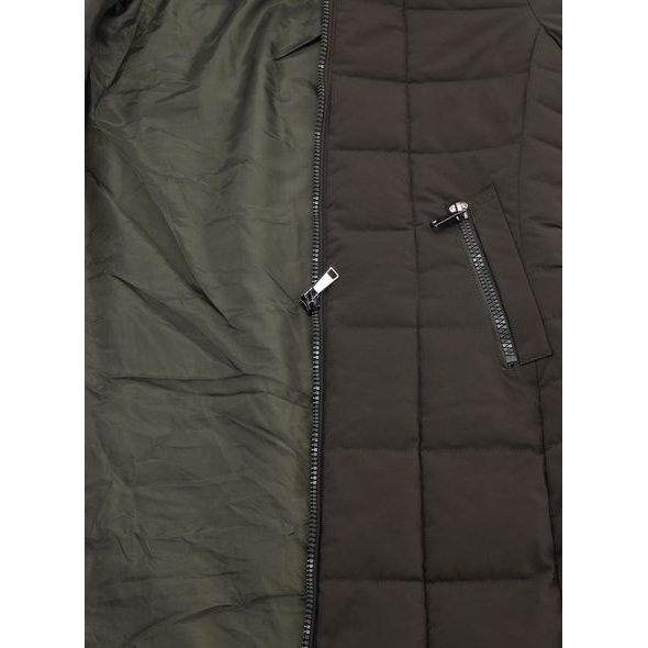 Dámská prošívaná bunda tmavě zelená