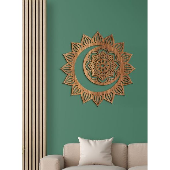 Drevene mandala MOON