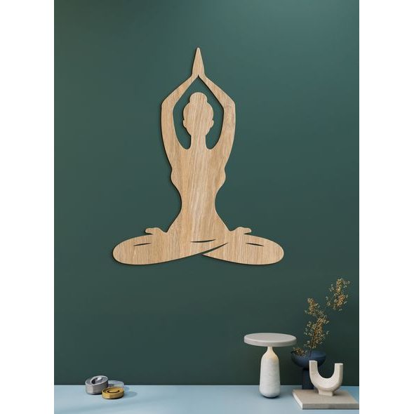 Dřevěný obraz Harmonie jógy