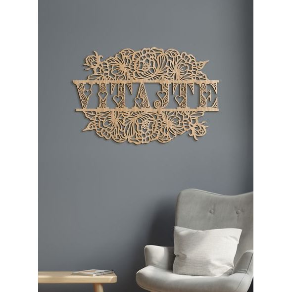 Drevený nápis "VITAJTE"