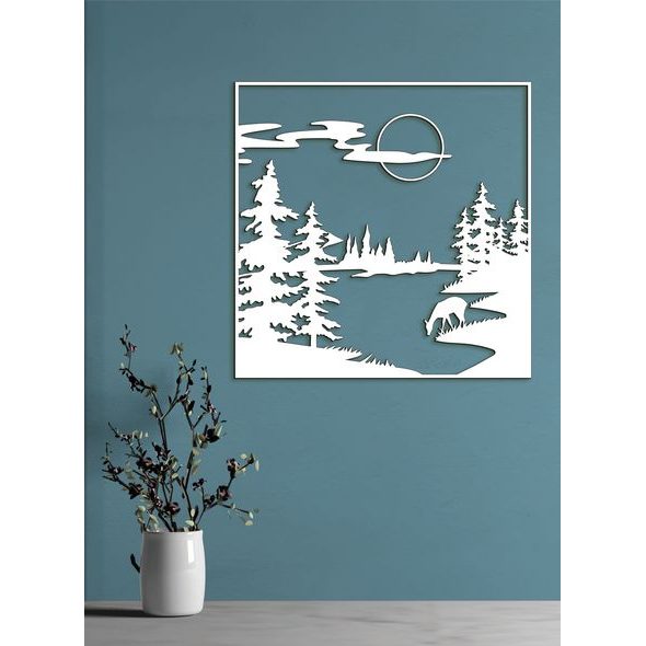 Drevený obraz Lesná čistinka