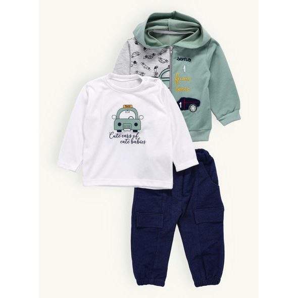 Dojčenská tepláková súprava TAXI mentolová