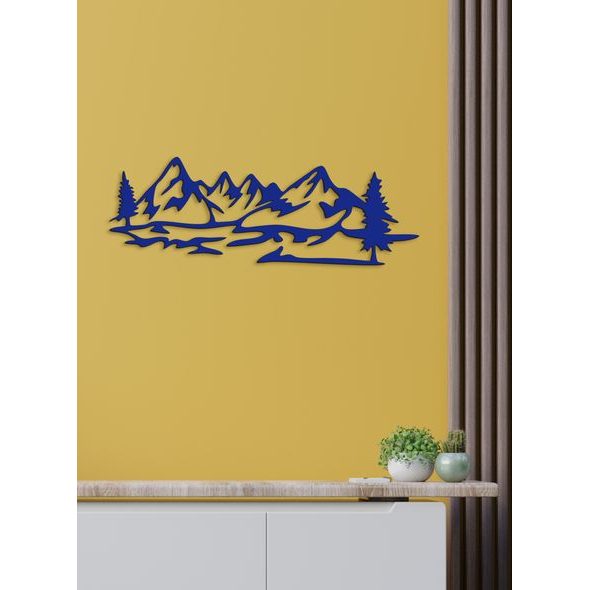 Dřevěný obraz Silueta hor