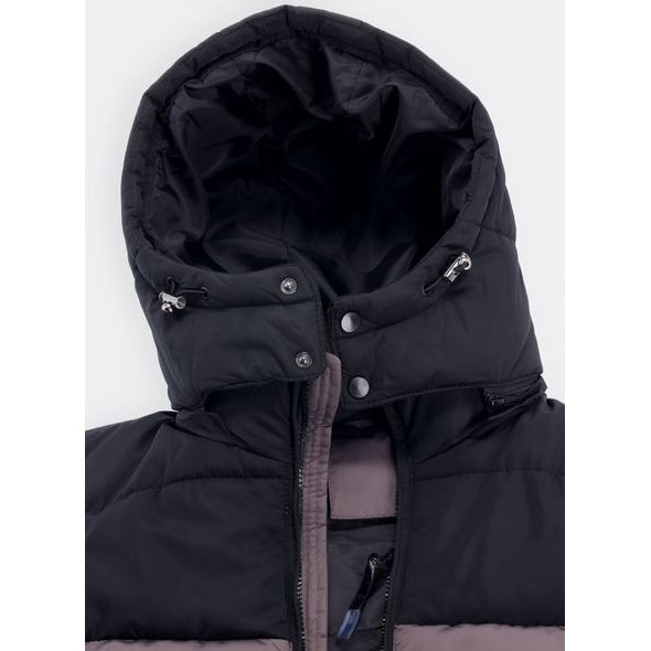 Pánska prešívaná vesta hnedosivá