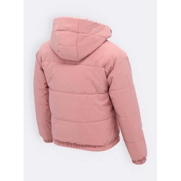 Dámská krátká prošívaná bunda pudrová
