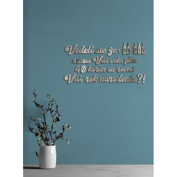 Vtipný drevený nápis na stenu PIVO