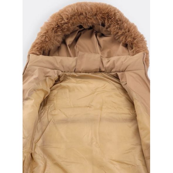 Dámská prošívaná bunda béžová